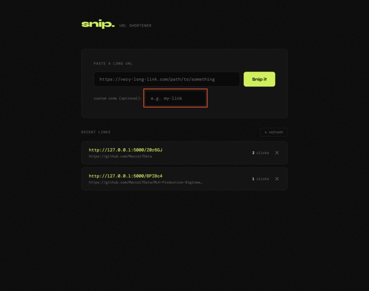 snip.URL Shortener – screenshot 3