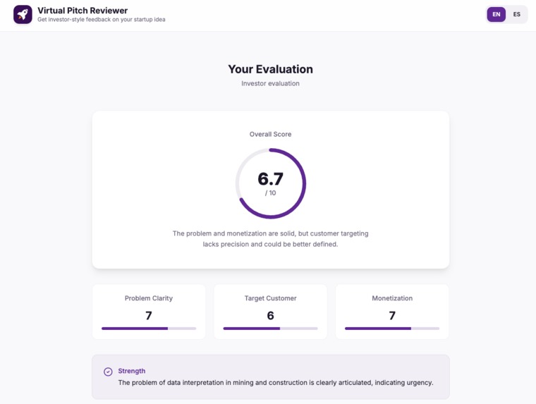 Virtual Pitch Reviewer – screenshot 4
