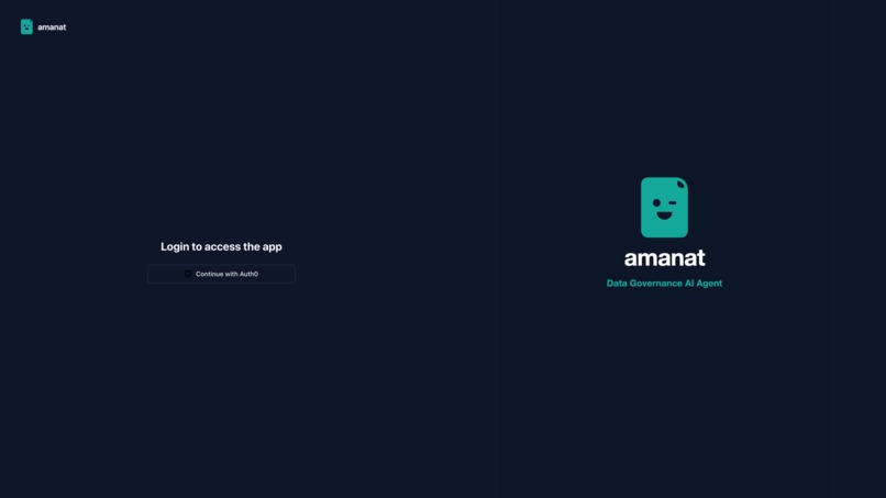 Amanat: Data Governance AI Agent – screenshot 1