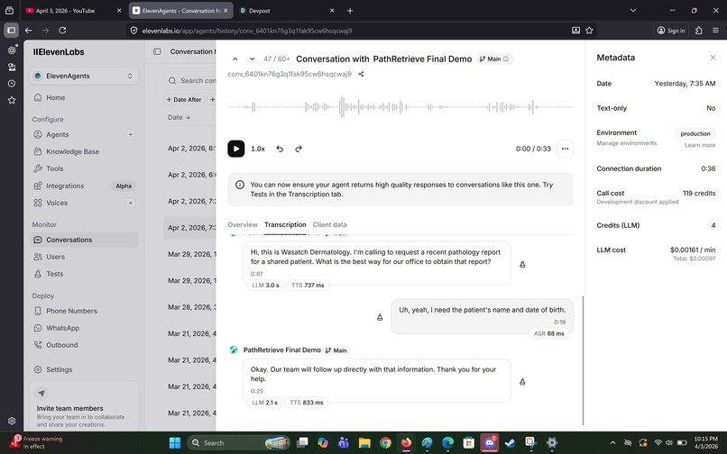 PathTrack - From Calls to Clinical Workflows – screenshot 1