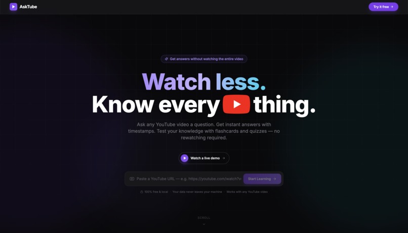 AskTube – screenshot 1