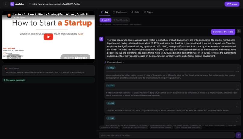 AskTube – screenshot 4
