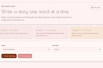 One Word Story With AI