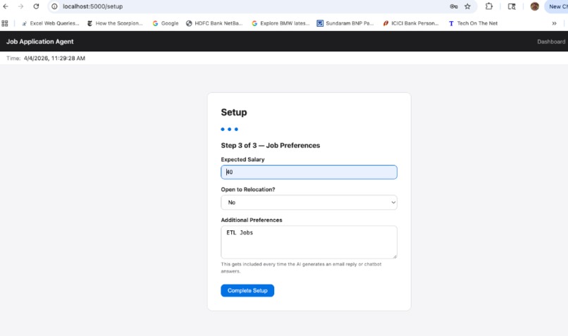 Job Application Agent   – screenshot 2