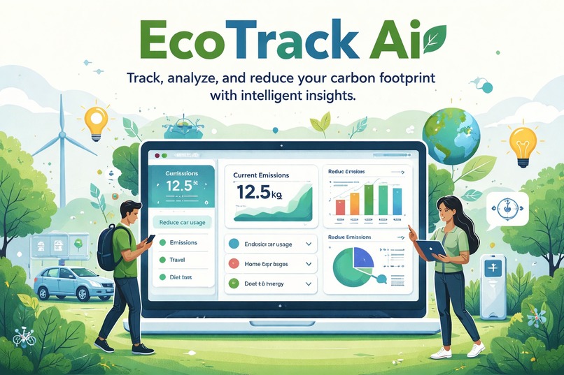 EcoTrack AI: Intelligent Carbon Footprint Monitoring  – screenshot 1