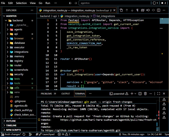 AgentOS – screenshot 1