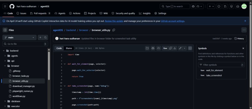 AgentOS – screenshot 2