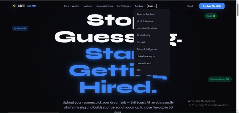 SkillScan — AI Career Intelligence for Students – screenshot 8