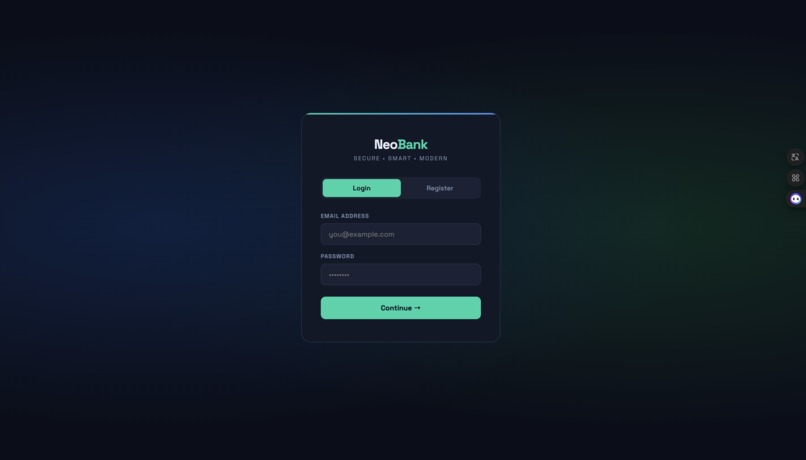 NeoBank - Online Banking Automation System – screenshot 5