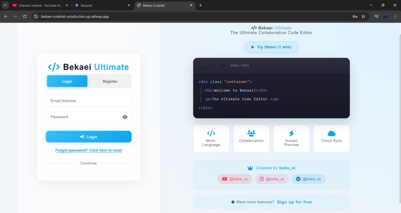 bekaei-codelab – screenshot 2