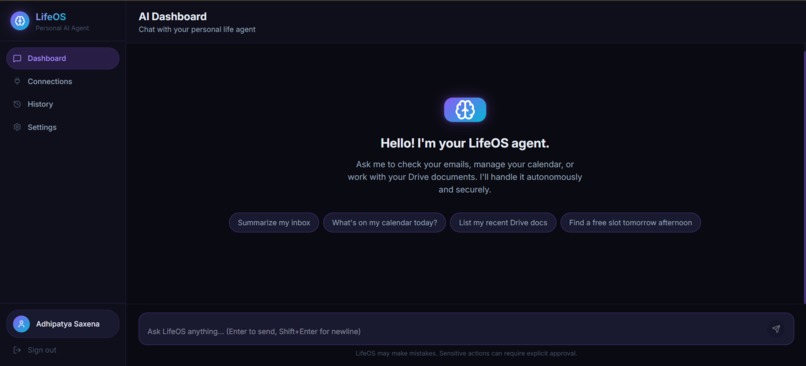 LifeOS – screenshot 2