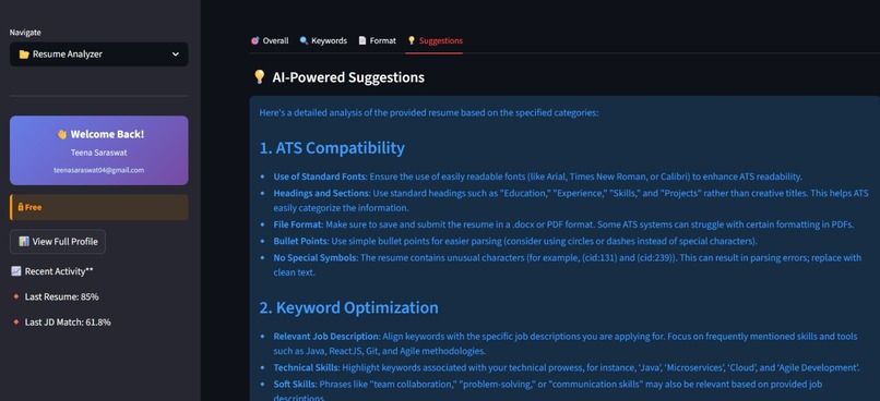 ATS Analyzer and JOB Prep Platform  – screenshot 4