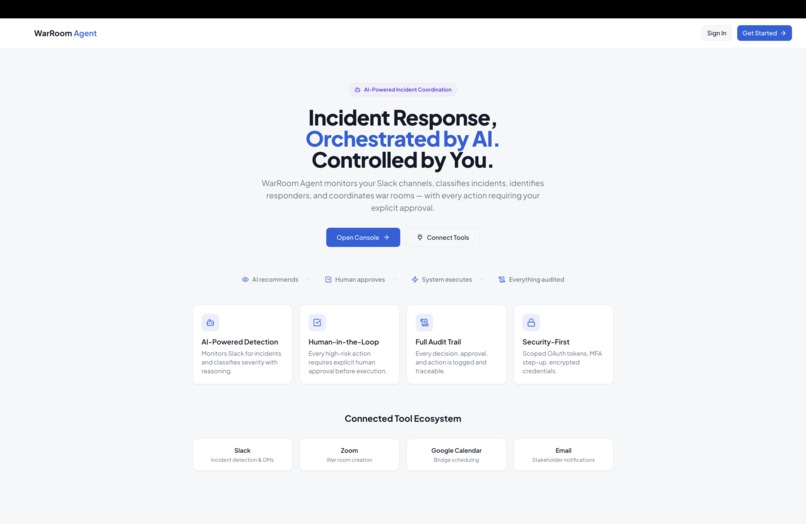 ZAPP WarRoom Agent   – screenshot 1