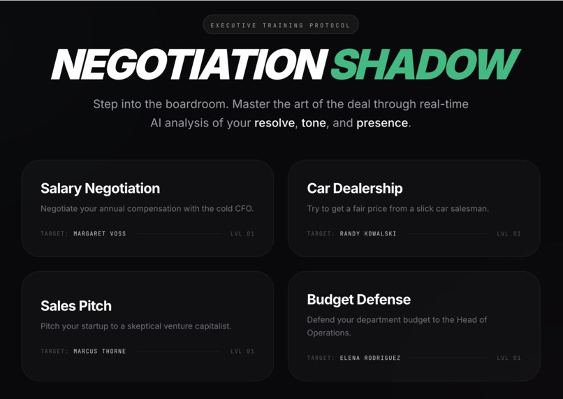 NegotiationShadow – screenshot 1