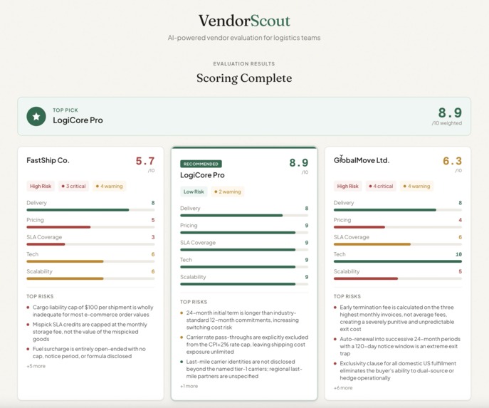 VendorScout – screenshot 1