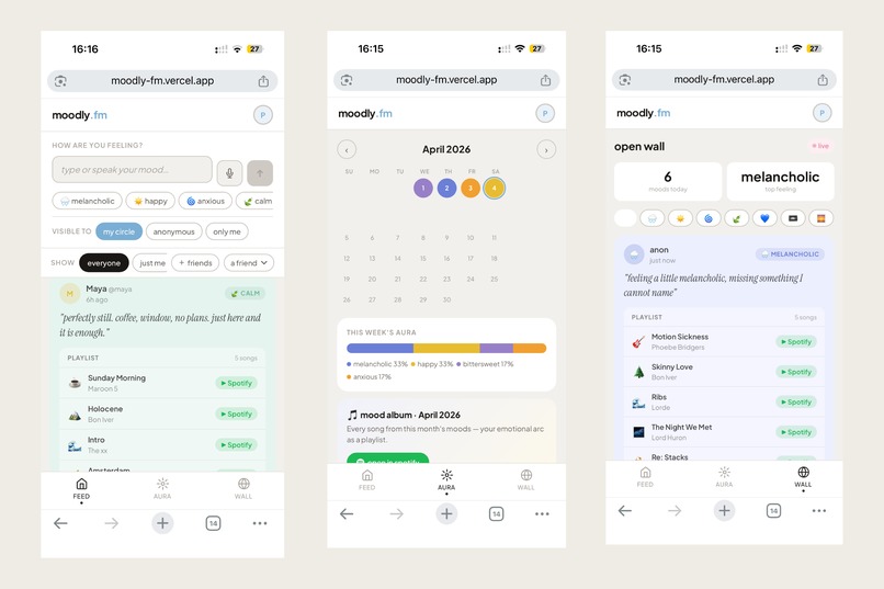 moodly.fm – screenshot 2