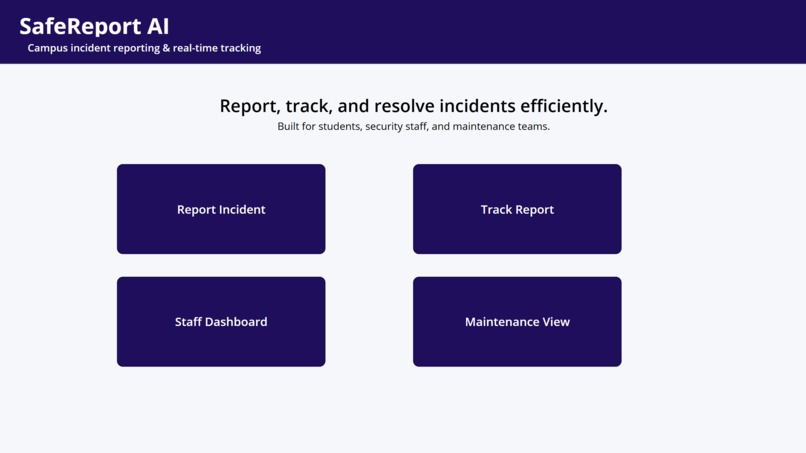 SafeReport AI - Campus Incident Intelligence System – screenshot 4