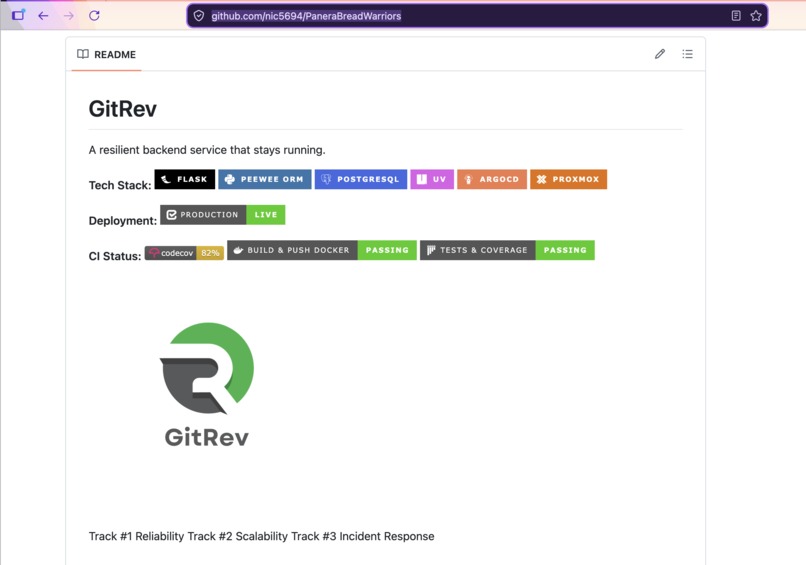 GitRev – screenshot 1