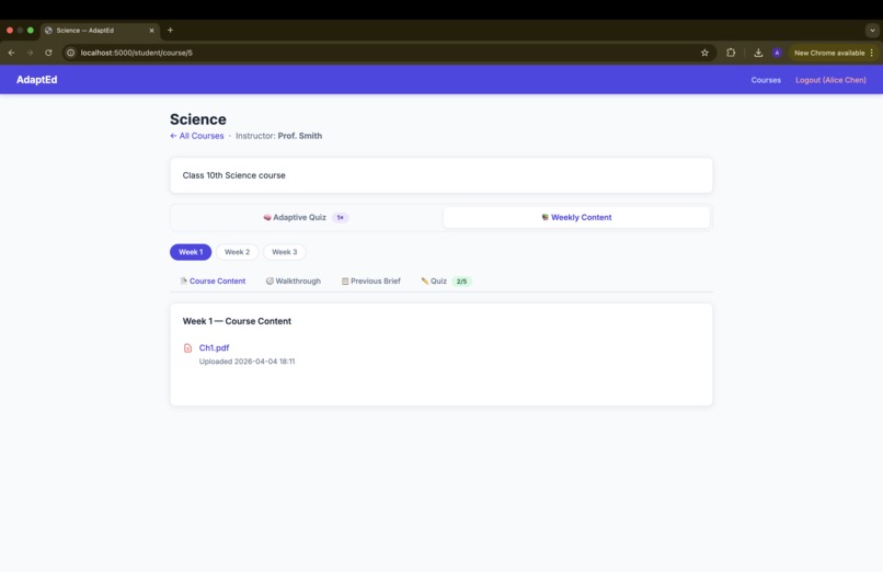 AdaptEd – screenshot 1