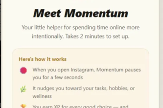 Momentum - A friend for social media addiction