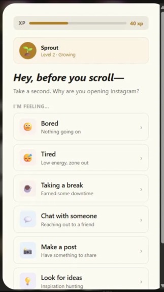 Momentum - A friend for social media addiction – screenshot 3