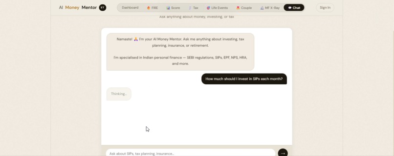 AI Money Mentor – screenshot 1
