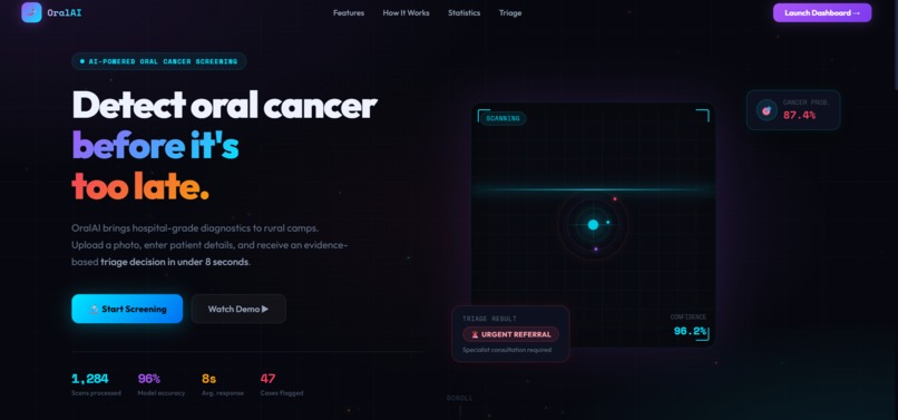 OralAI — AI-Powered Oral Cancer Triage Engine – screenshot 1