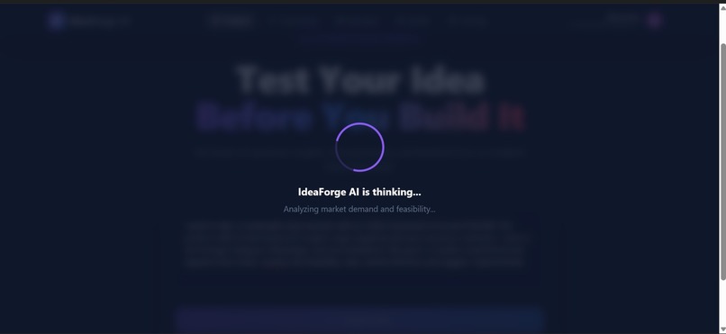 IdeaForge AI – Startup Idea Viability Analyzer – screenshot 1