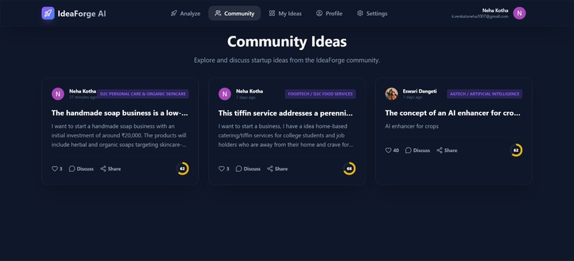 IdeaForge AI – Startup Idea Viability Analyzer – screenshot 5