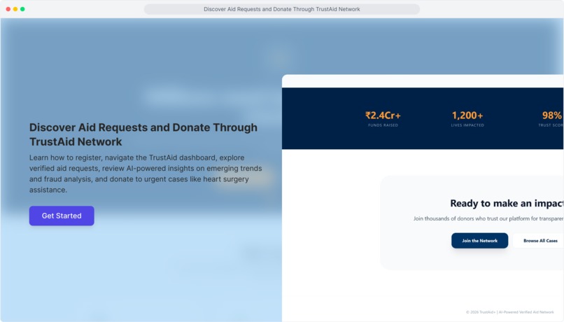 TrustAid+ : AI Verified Aid & Funding Network – screenshot 3