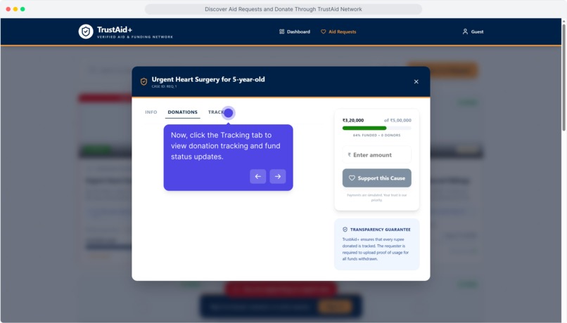 TrustAid+ : AI Verified Aid & Funding Network – screenshot 4