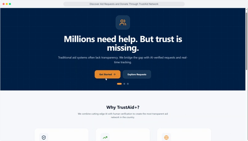TrustAid+ : AI Verified Aid & Funding Network – screenshot 5