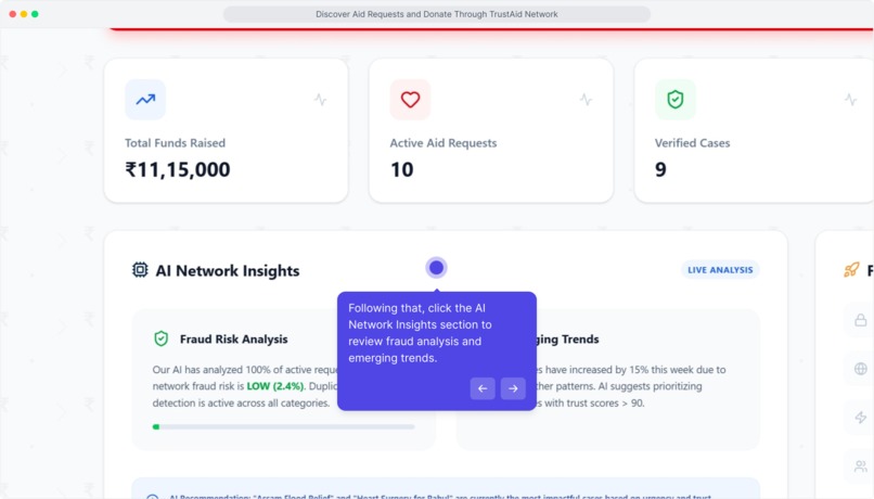 TrustAid+ : AI Verified Aid & Funding Network – screenshot 11
