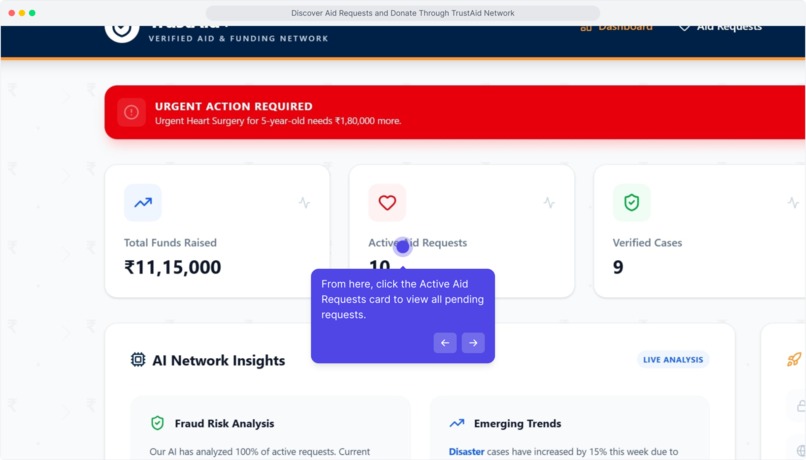 TrustAid+ : AI Verified Aid & Funding Network – screenshot 14