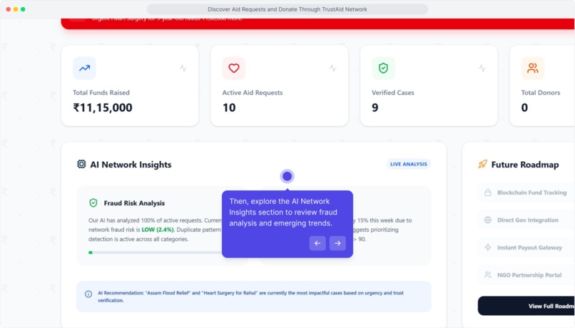 TrustAid+ : AI Verified Aid & Funding Network – screenshot 16