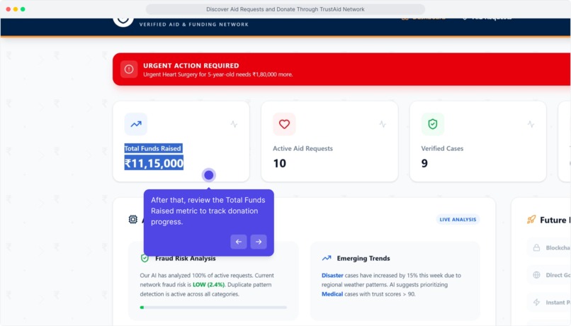 TrustAid+ : AI Verified Aid & Funding Network – screenshot 17