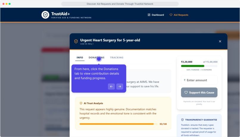 TrustAid+ : AI Verified Aid & Funding Network – screenshot 20