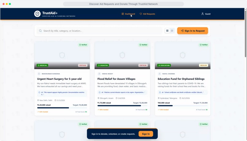 TrustAid+ : AI Verified Aid & Funding Network – screenshot 22