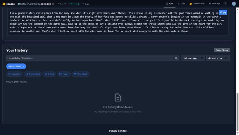 Scrideo – AI Captioning for Inclusive Access – screenshot 3