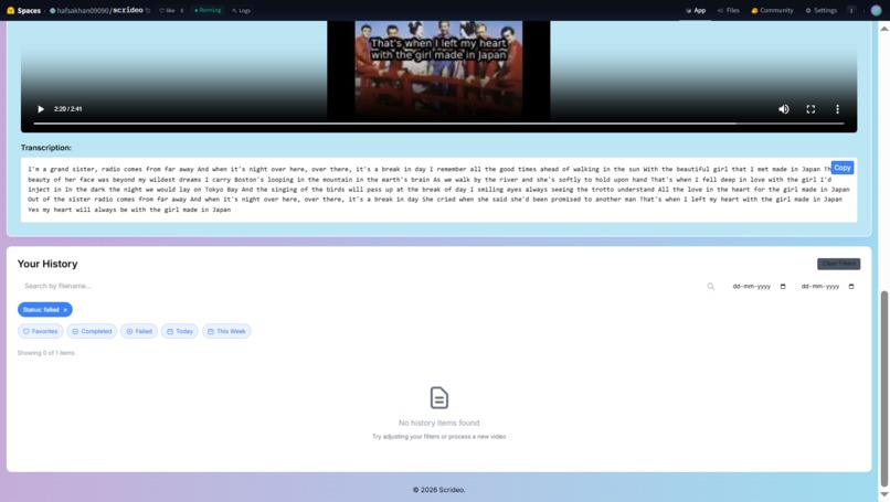 Scrideo – AI Captioning for Inclusive Access – screenshot 6