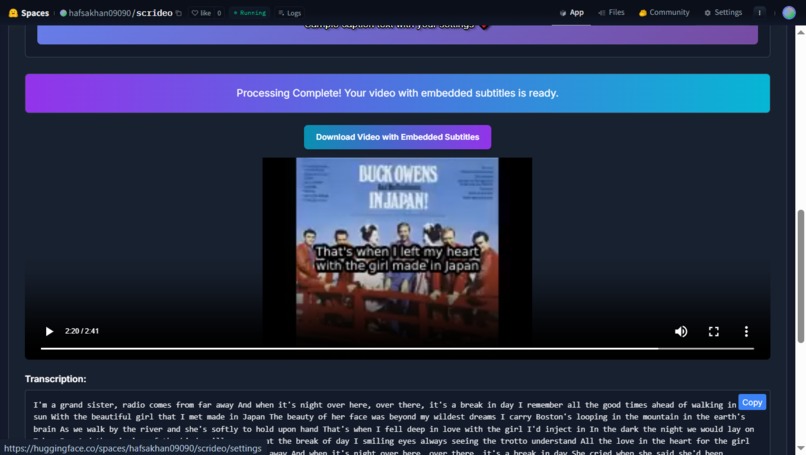 Scrideo – AI Captioning for Inclusive Access – screenshot 2