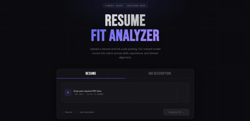 Resume Fit Analyzer – screenshot 1