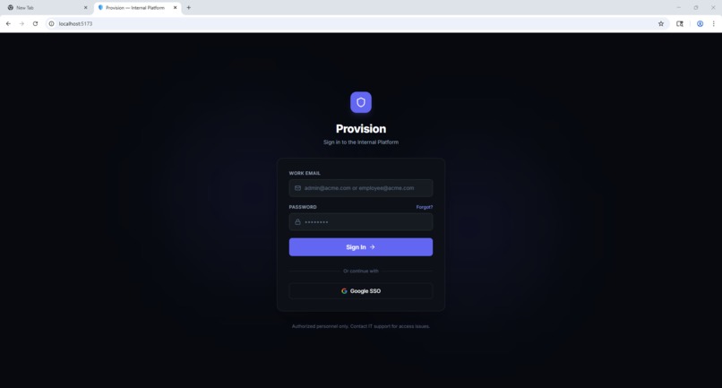 Provision-All in one company solution – screenshot 1