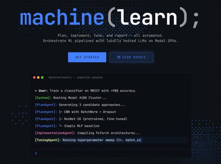 machine(learn); – screenshot 1