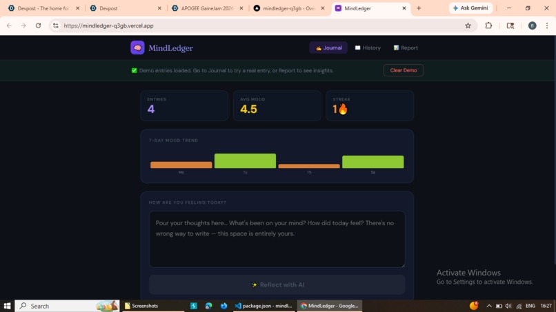 MindLedger — AI Journal That Understands How You Feel – screenshot 2