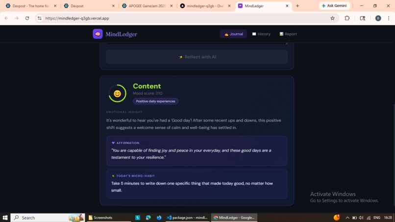 MindLedger — AI Journal That Understands How You Feel – screenshot 3