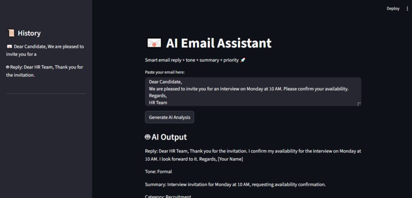 AI Email Assistant with Smart Analysis – screenshot 2