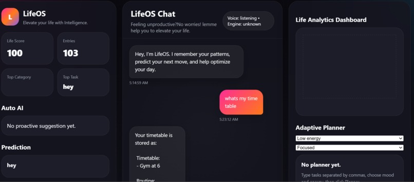 LIFEOS – screenshot 1