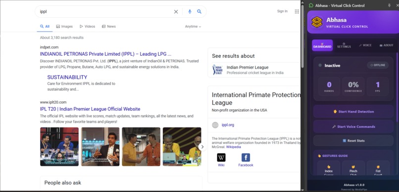 Abhasa - A virtual Control Interface Agent – screenshot 1