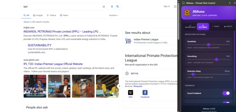 Abhasa - A virtual Control Interface Agent – screenshot 2